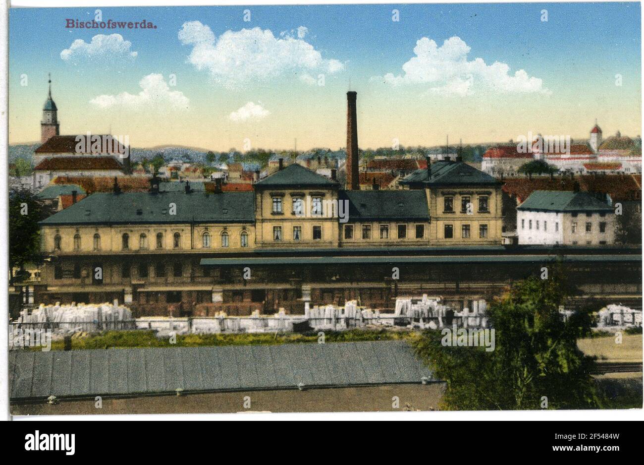 Bahnhof Bischofswerda. Bahnhof Stockfoto