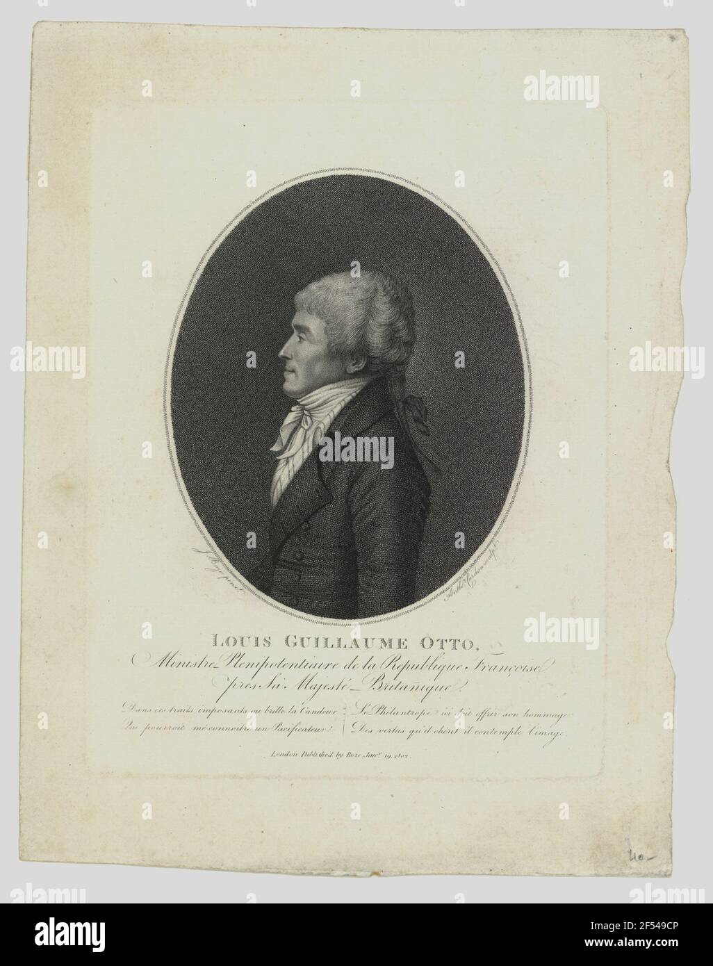 X Porträt von Louis Guillaume Otto Stockfoto