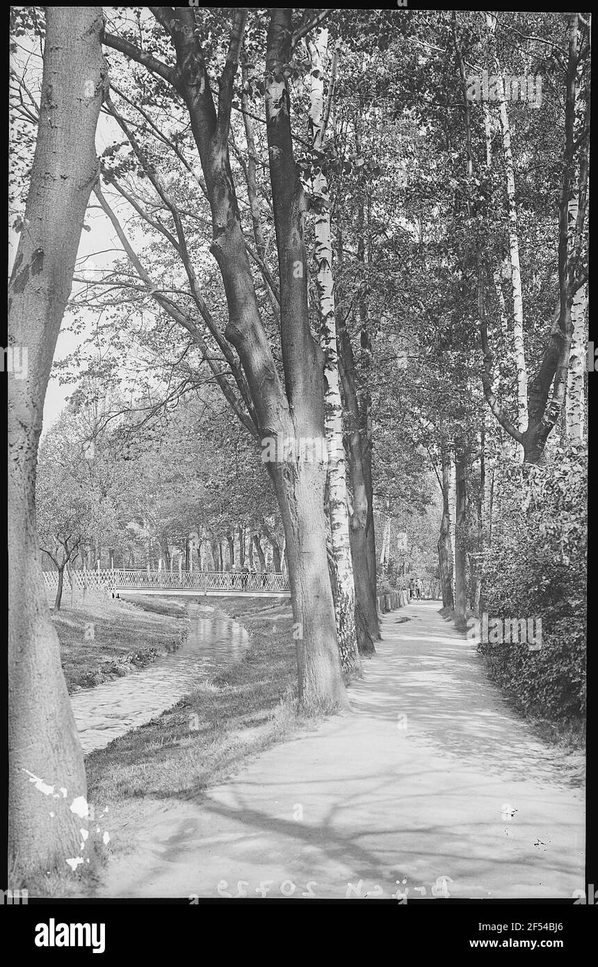 Radeburg. Promenade Stockfoto