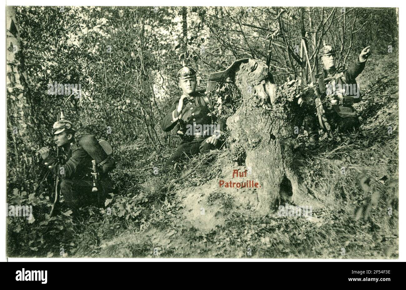 On Patrol - Infantry Regiment No. 139 Synchronisation. Auf Patroil - Inf.-Reg. Nr. 139 Stockfoto