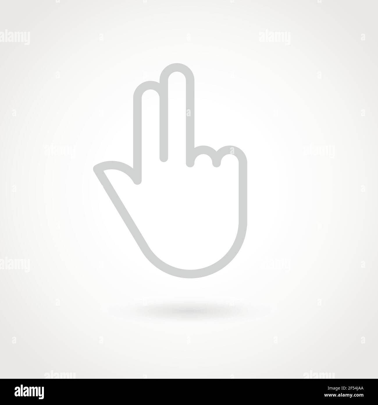 Symbol für Umrisszeiger. Gestenkonzept. Vektor-Illustration, flaches Design Stock Vektor