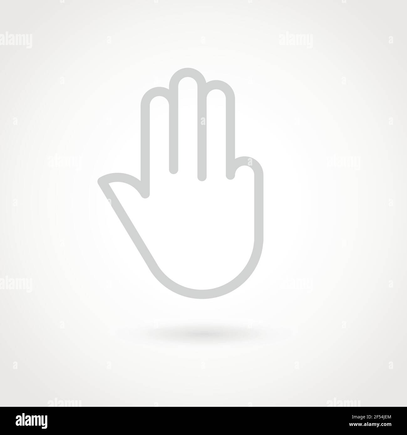 Symbol für Umrisszeiger. Gestenkonzept. Vektor-Illustration, flaches Design Stock Vektor