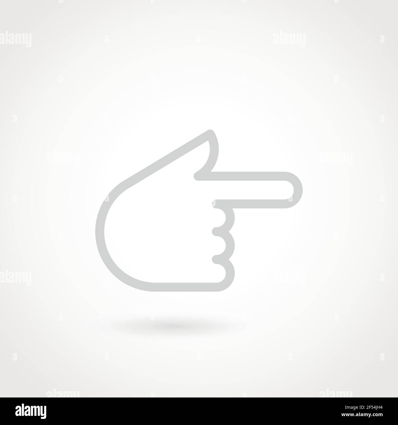 Symbol für Umrisszeiger. Gestenkonzept. Vektor-Illustration, flaches Design Stock Vektor