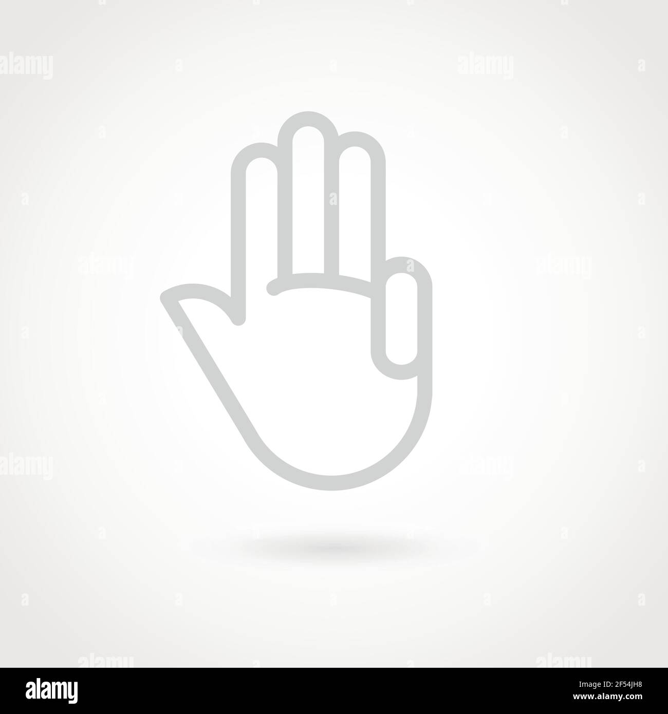 Symbol für Umrisszeiger. Gestenkonzept. Vektor-Illustration, flaches Design Stock Vektor