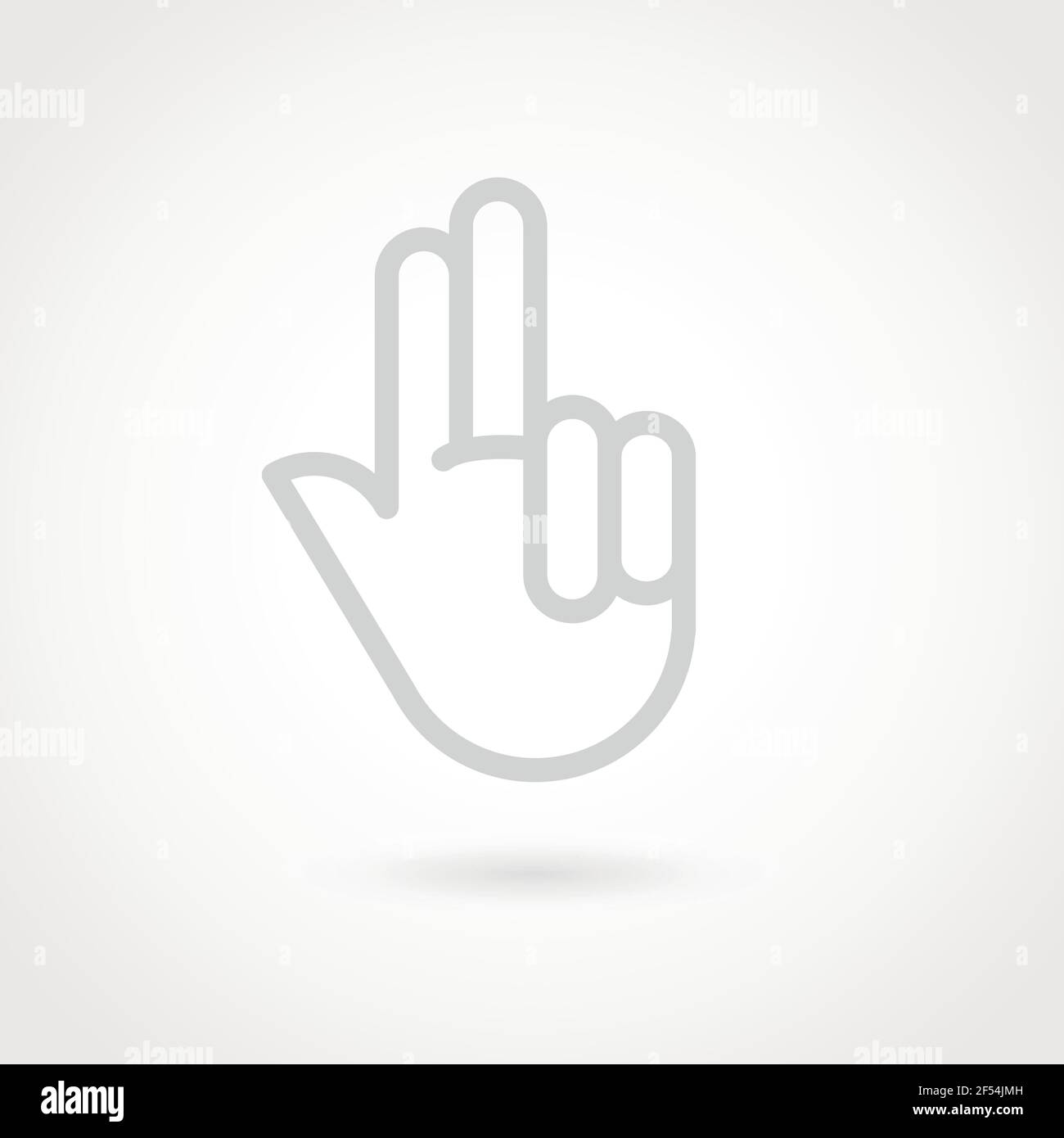 Symbol für Umrisszeiger. Gestenkonzept. Vektor-Illustration, flaches Design Stock Vektor