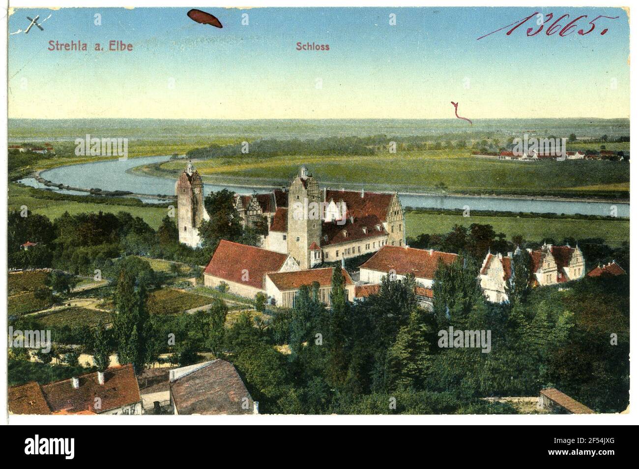 Schloss Strehla. Schloss Stockfoto