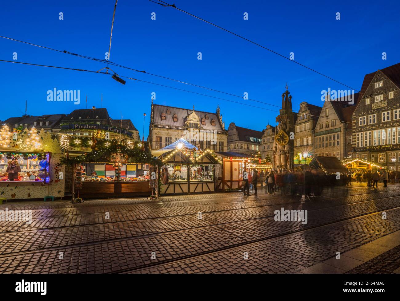 Geographie / Reisen, Deutschland, Bremen, Weihnachtsmarkt am Abend, Zusatz-Rechteklärung-Info-nicht-verfügbar Stockfoto