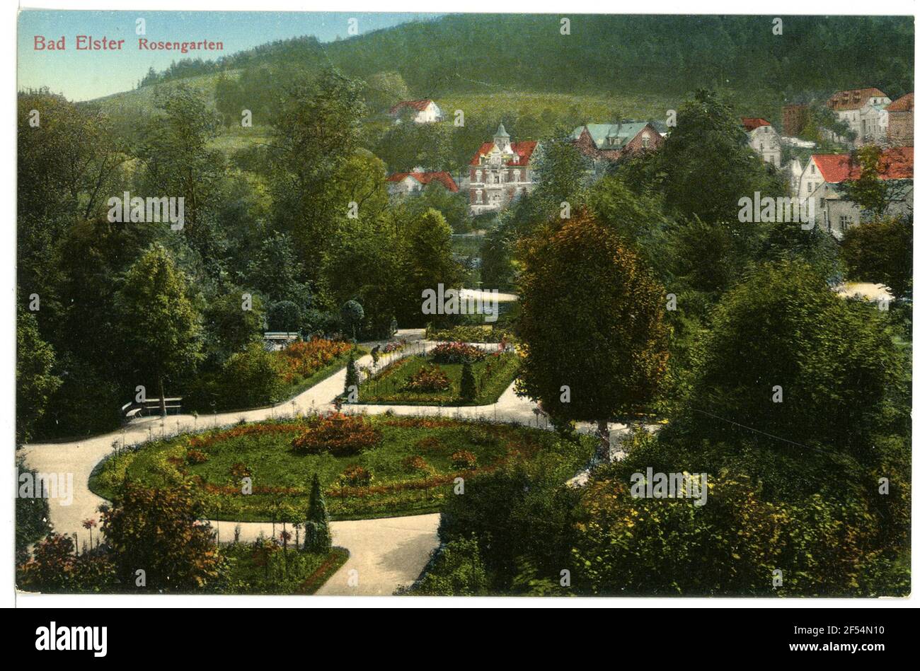 Rosengarten Bad Elster. Rosengarten Stockfoto