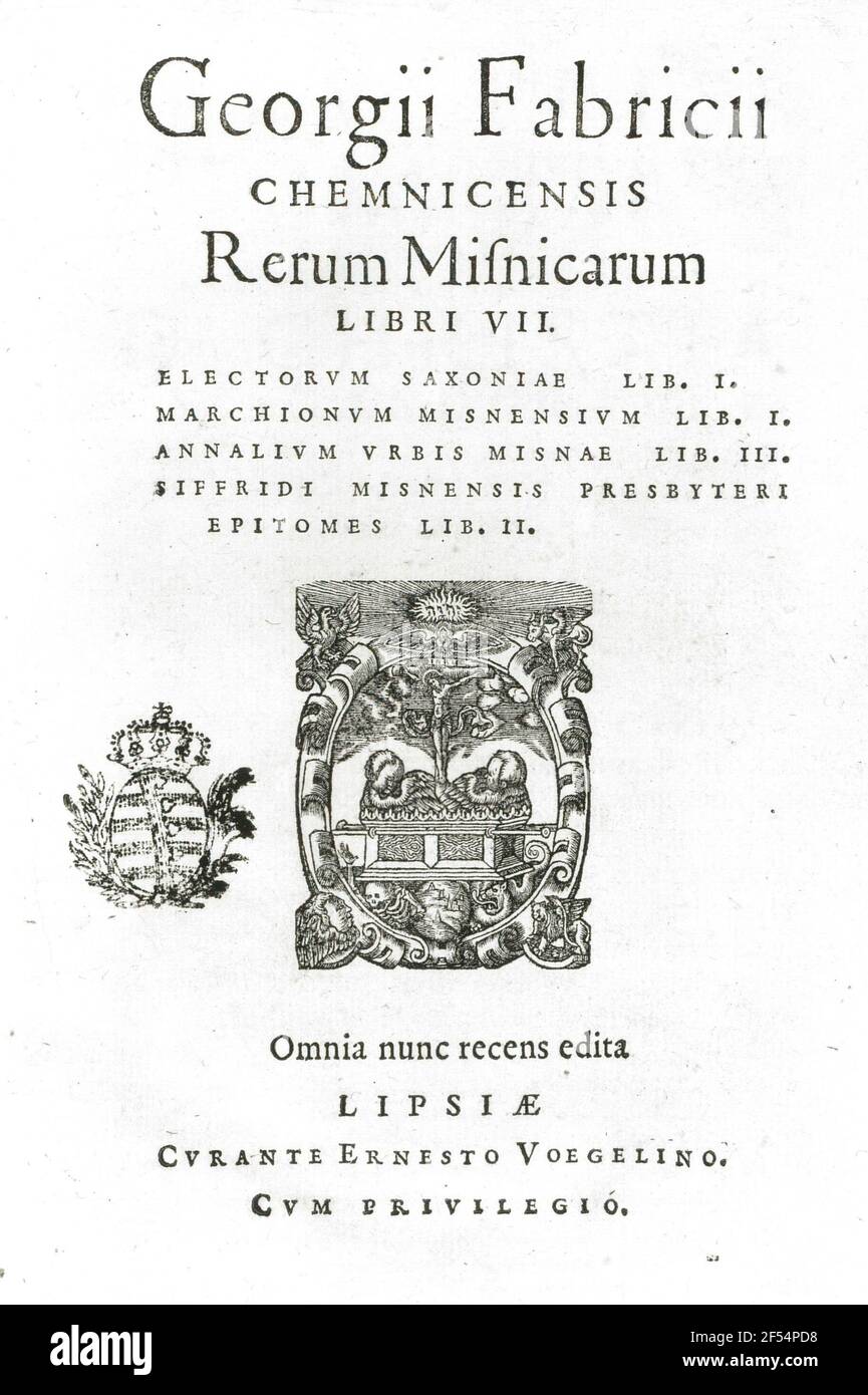 George Fabrice Dinge Misnicarum Bücher 7. Stockfoto