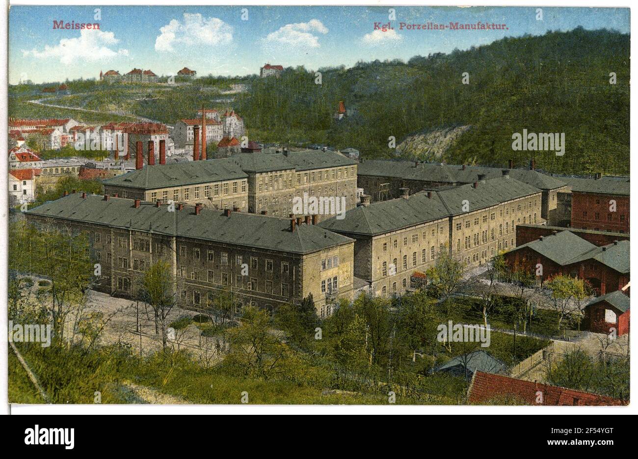 Porzellan - Manufaktur Meißen. Porzellan - Manufaktur Stockfoto