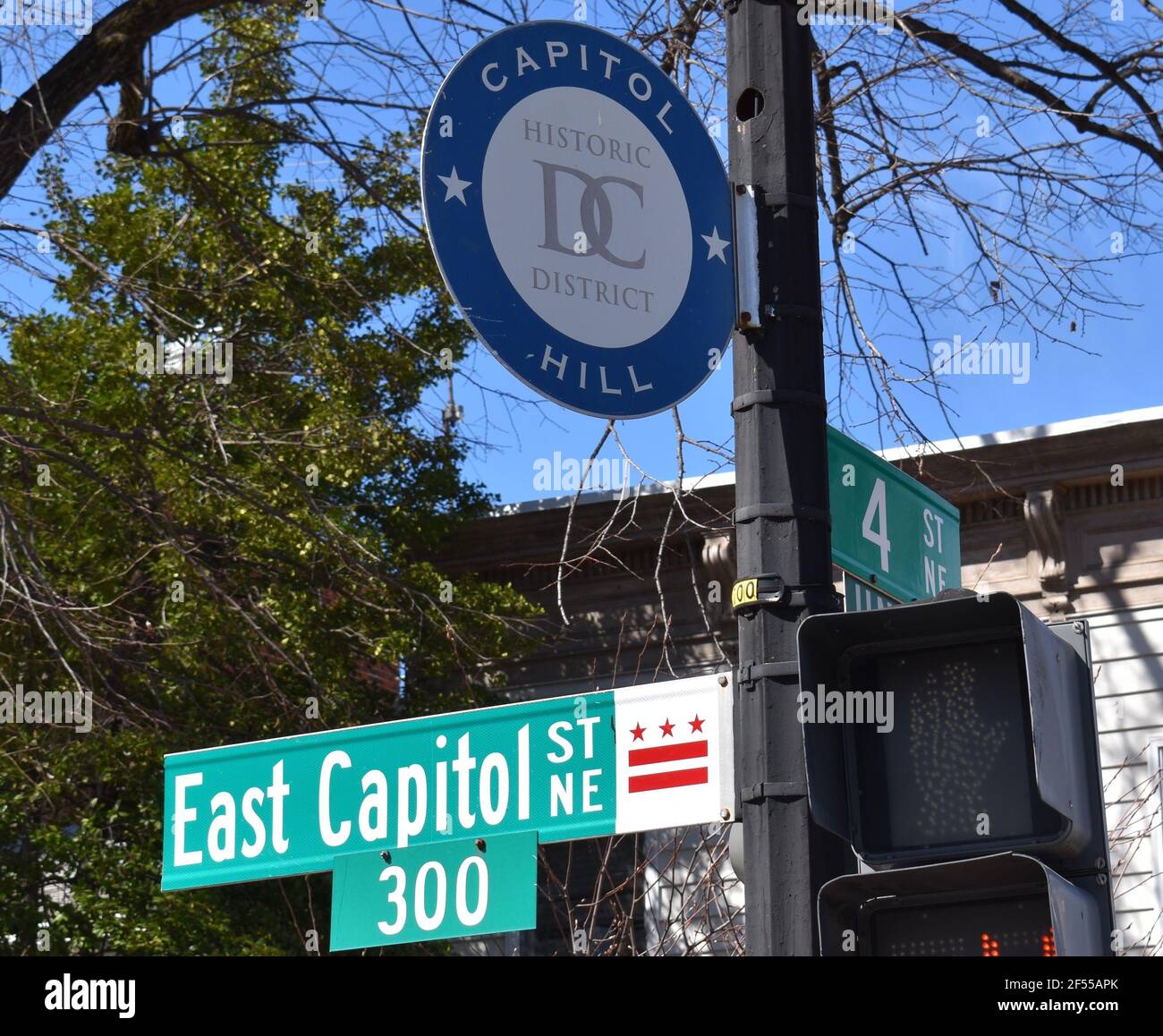 Schild Washington, DC East Capitol Street Stockfoto