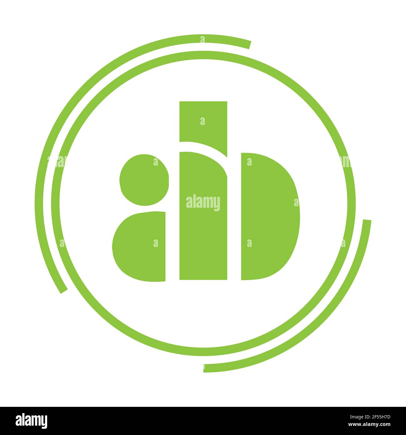 PrinLetters A B, A&B Joint Logo Icon mit Visitenkartenvektor template.t Stockfoto