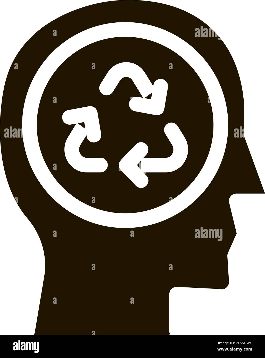 Umweltfreundliche Person Symbol Vektor Glyphe Illustration Stock Vektor