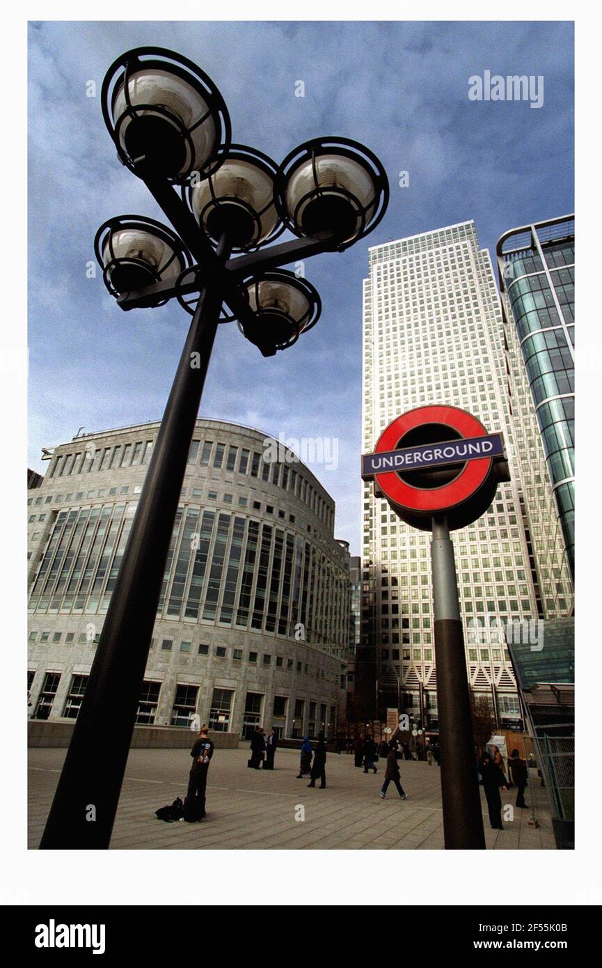 WOLKENKRATZER Canary Wharf Gebäude in London E14 Stockfoto