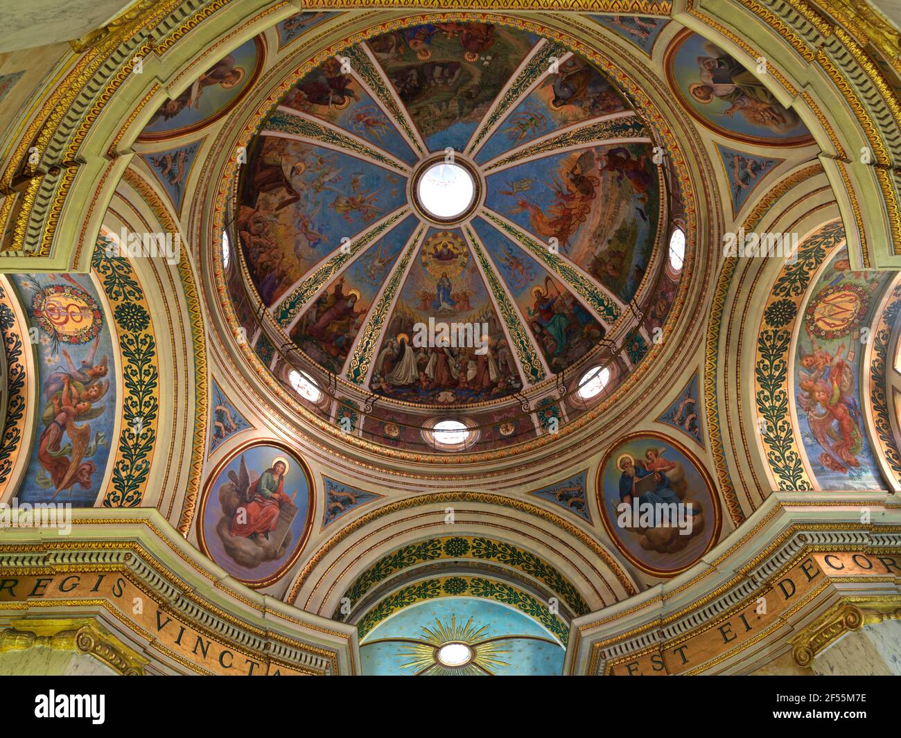 Israel Haifa Stella Maris Kirche Innenansicht der Kuppel Stockfoto