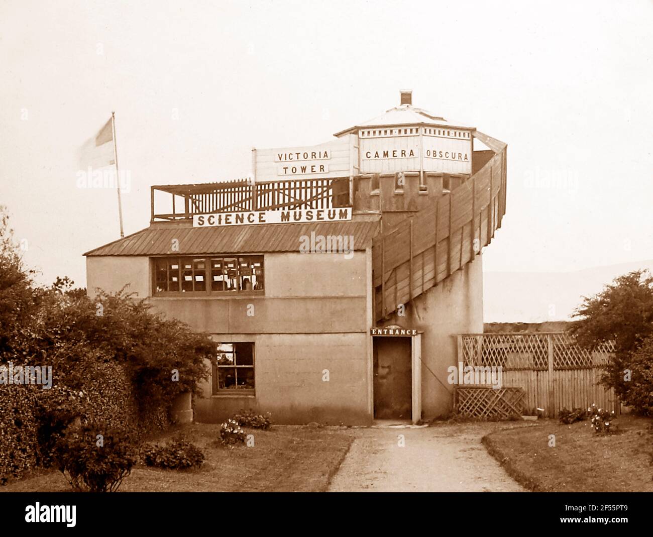 Camera Obscura and Science Museum, Victoria Tower, Douglas, Isle of man, aufgenommen 1890 Stockfoto