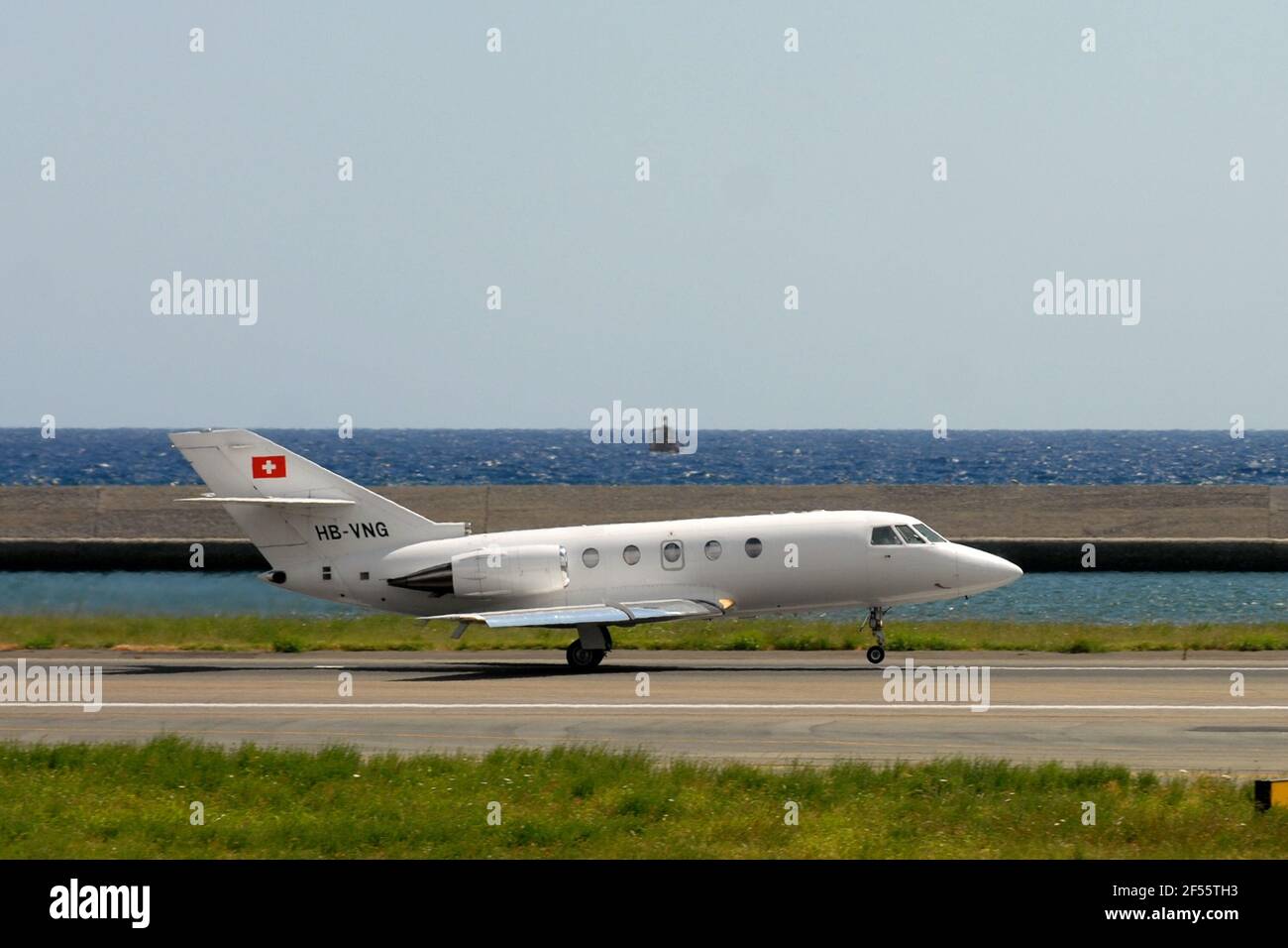 Generische Flugzeuge - HB-VNG, Sphinx Wings, Dassault Falcon 200 Stockfoto