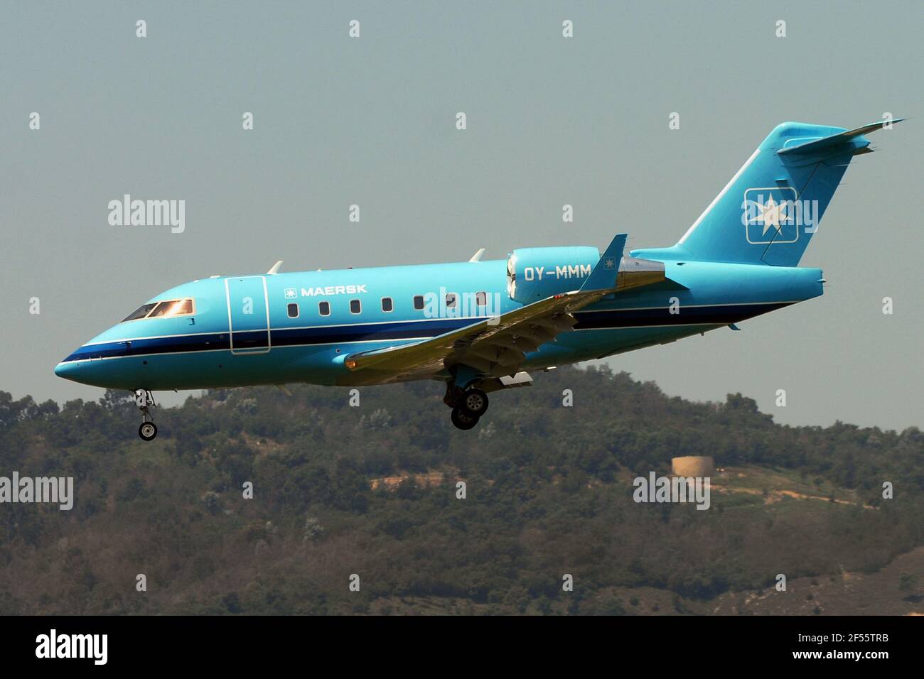 Generische Flugzeuge - OY-MMM, Maersk Air, Bombardier CL-600 Challenger 604 Stockfoto