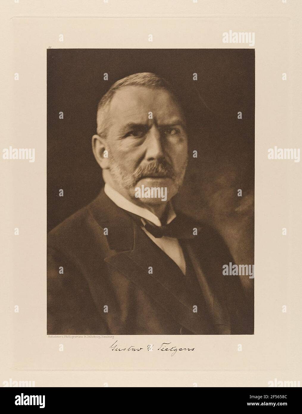 G. W. Tietgens i. F. Tietgens & Robertson 'aus der Mappe' Hamburgische Männer und Frauen zu Beginn des XX. Jahrhundert“. Teil der Mappe' Hamburger Männer und Frauen am Anfang des XX. Century - Camera Pictures - aufgenommen, Kupfer geätzt und gedruckt von Rudolph Dührkop Hamburg 1905 '. Landesansicht Hamburg, Sammlung der Fotografiegeschichte Stockfoto