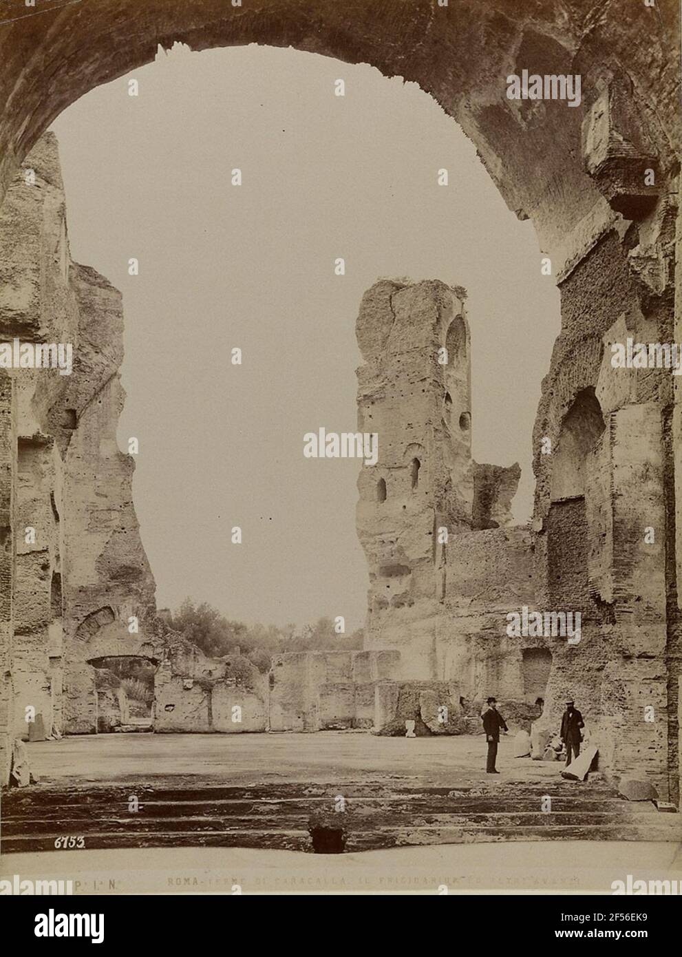 6753. P. und I. A Nr. ROM - Terme di Caracalla. Das Fricidarium macht andere Reste. . Stockfoto