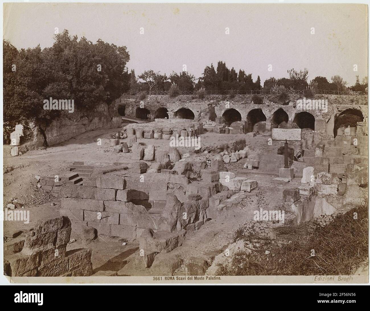 Rom, Ausgrabungen von Monte Palatino. . Stockfoto