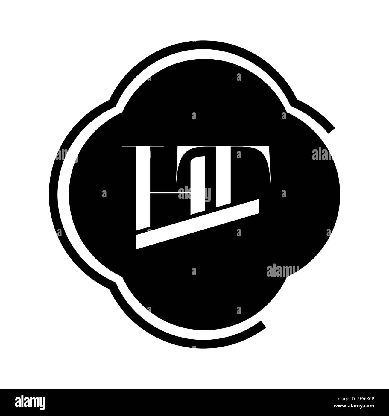 Buchstabenbuchstaben Monogramm Symbol Logo TH oder HT Stockfoto