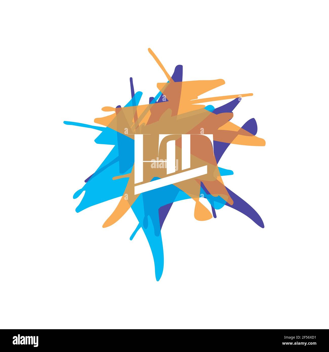 Buchstabenbuchstaben Monogramm Symbol Logo TH oder HT Stockfoto