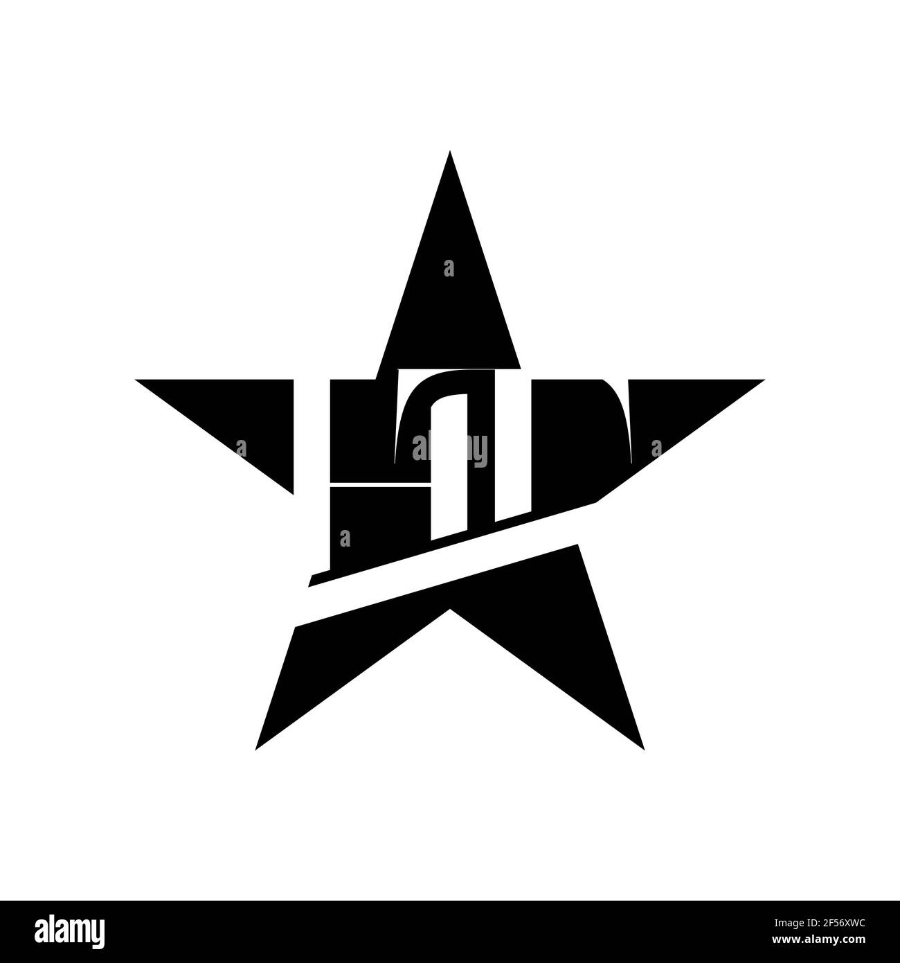 Buchstabenbuchstaben Monogramm Symbol Logo TH oder HT Stockfoto