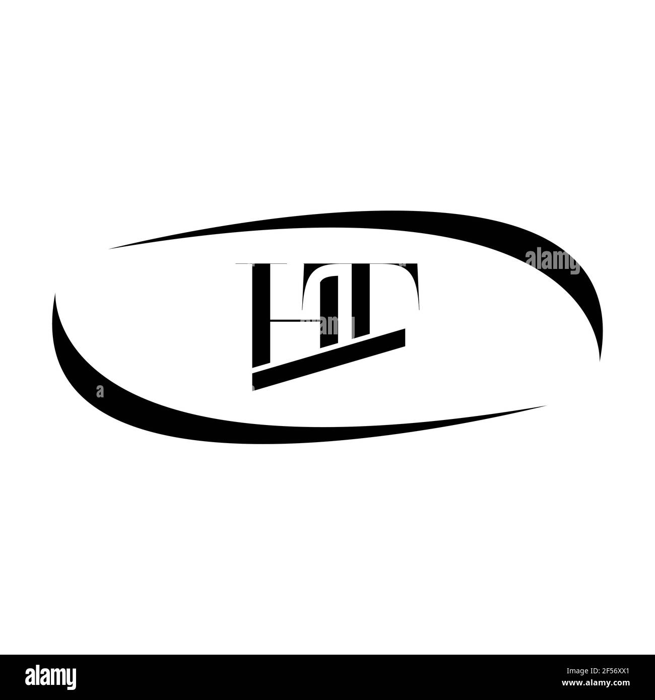 Buchstabenbuchstaben Monogramm Symbol Logo TH oder HT Stockfoto