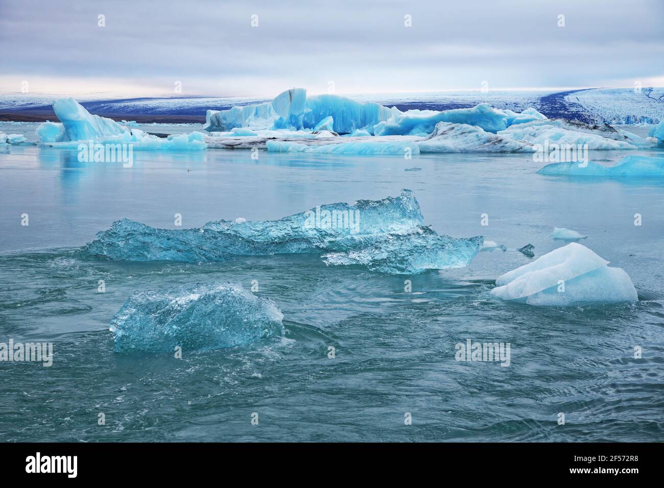 Blue IcebergsJokulsarlon Lagoon Island LA008917 Stockfoto