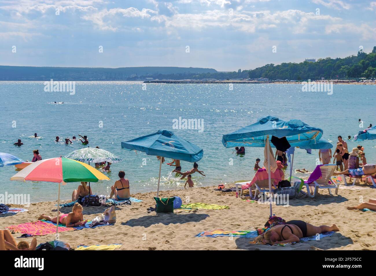 Baden am Strand, Varna, Schwarzes Meer Bulgarien Stockfoto