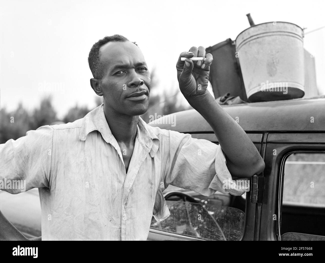 James Edwards, wandernder Landarbeiter, in der Nähe von Shawboro, North Carolina, USA, Jack Delano, U.S. Farm Security Administration, Juli 1940 Stockfoto