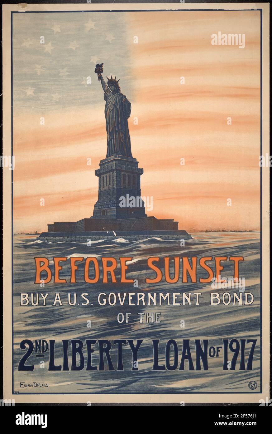 Ein amerikanisches Plakat zum ersten Weltkrieg für Liberty Bonds Stockfoto