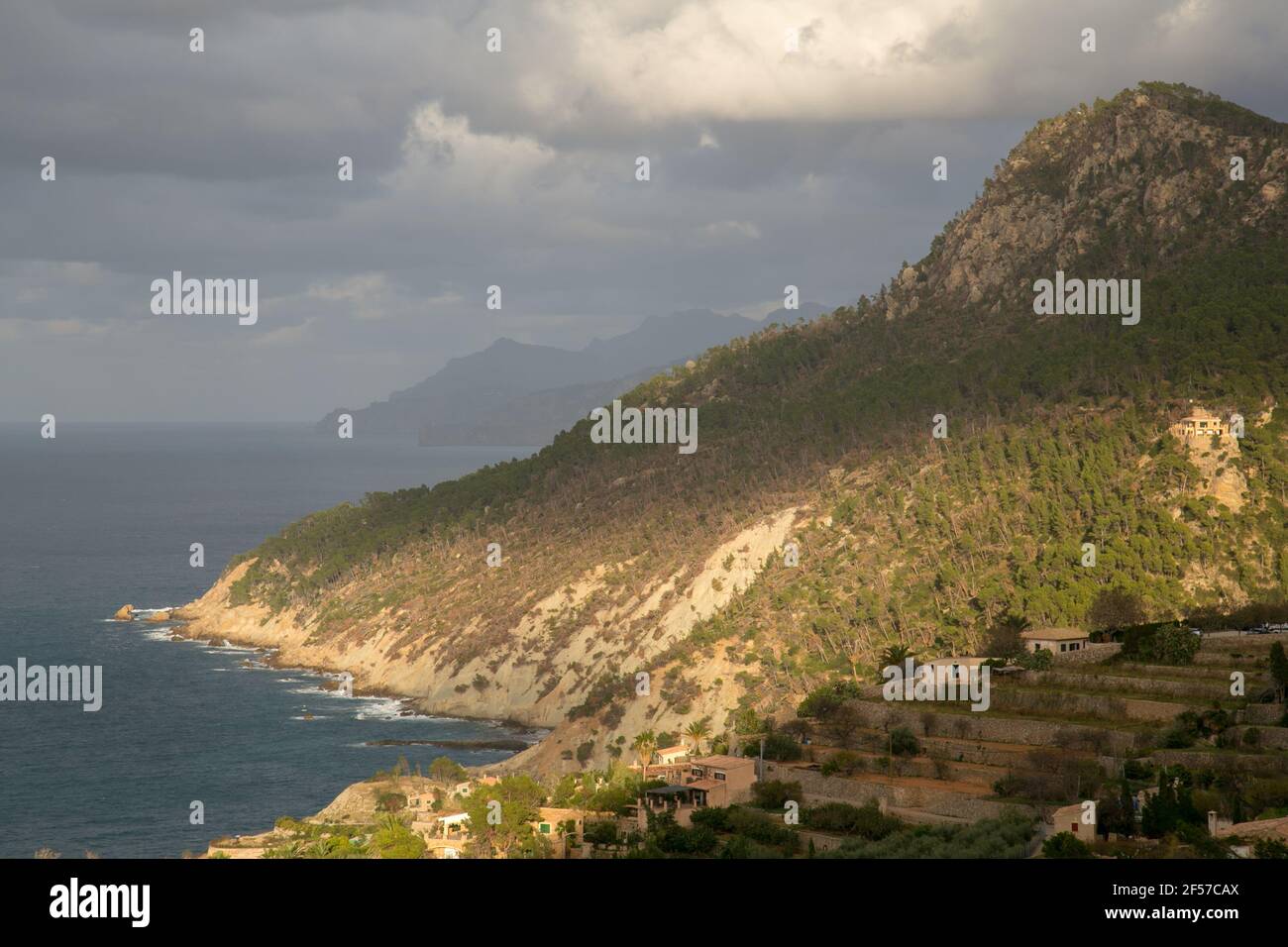 Nordöstlicher Teil der Küste Mallorcas, Serra de Tramuntana (Sierra de Tramontana) Stockfoto