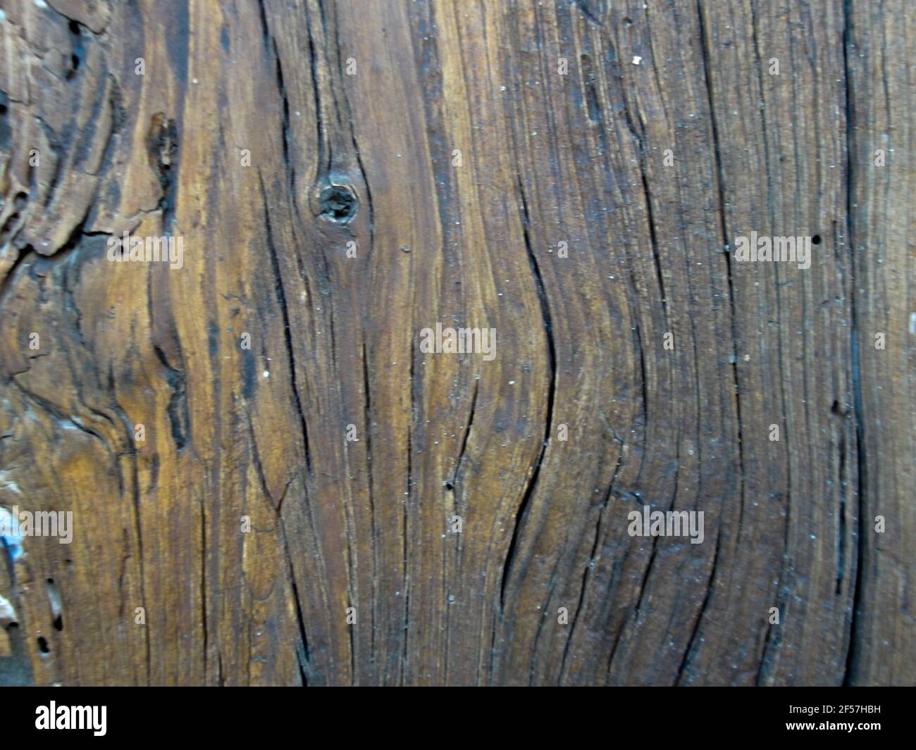 Dunkle Holzstruktur Hintergrundfläche mit alten natürlichen Muster, Stockfoto