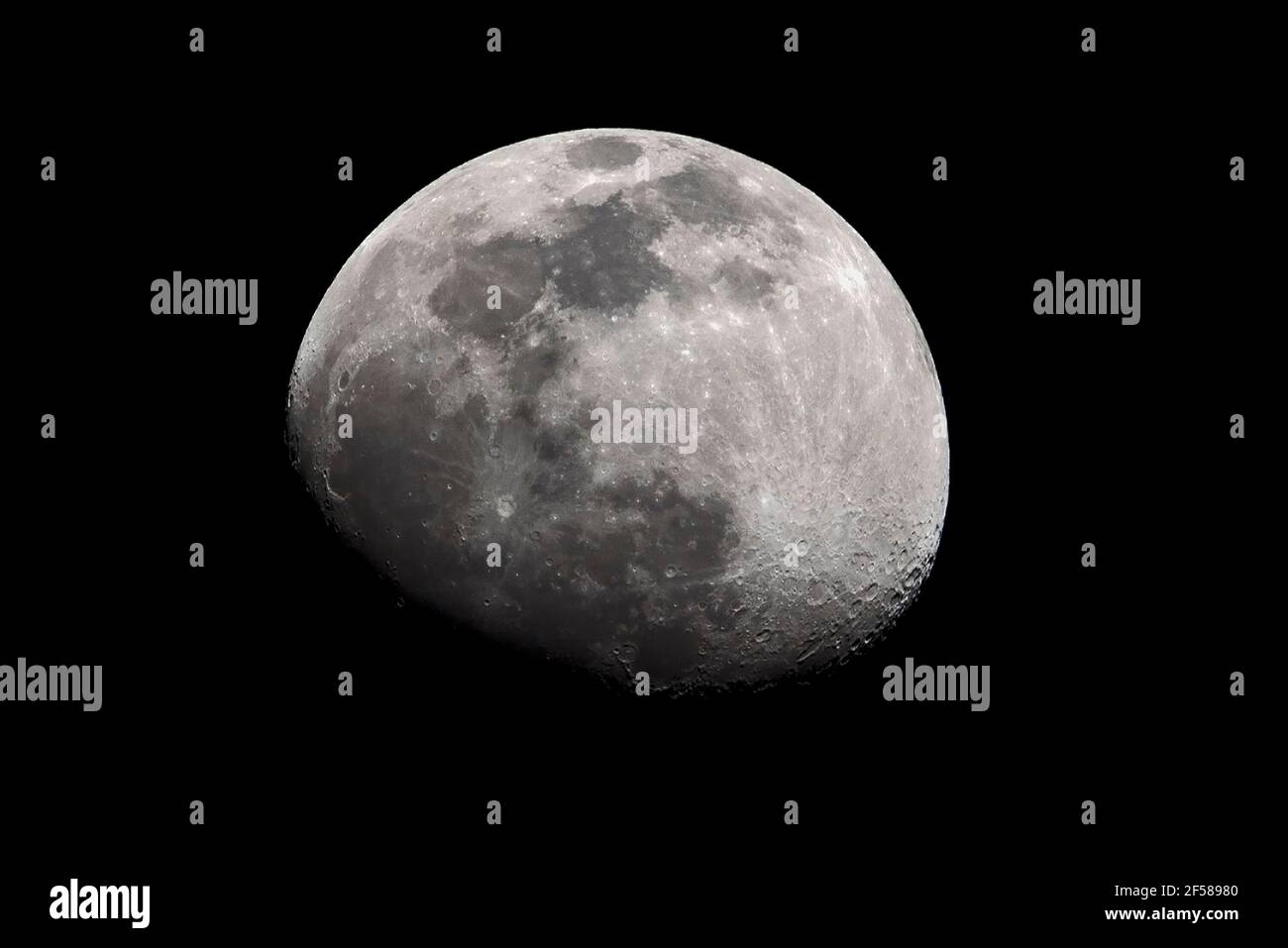 Der zunehmende Mond aus dem Südwesten der USA Stockfoto