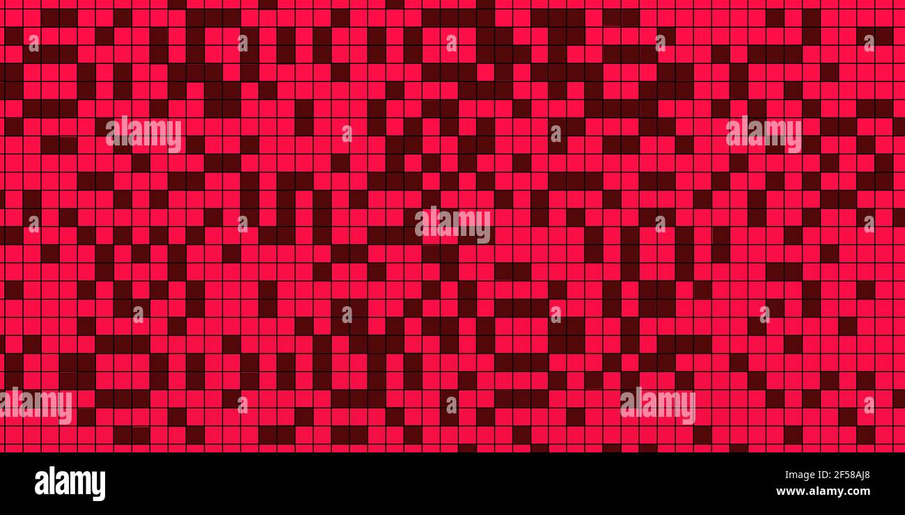 Rote geometrische kleine Mosaik Quadrate nahtlose abstrakten Hintergrund.  Quadratische Kreuzworträtsel Muster, rot quadratisch monochrome  Illustration Stockfotografie - Alamy
