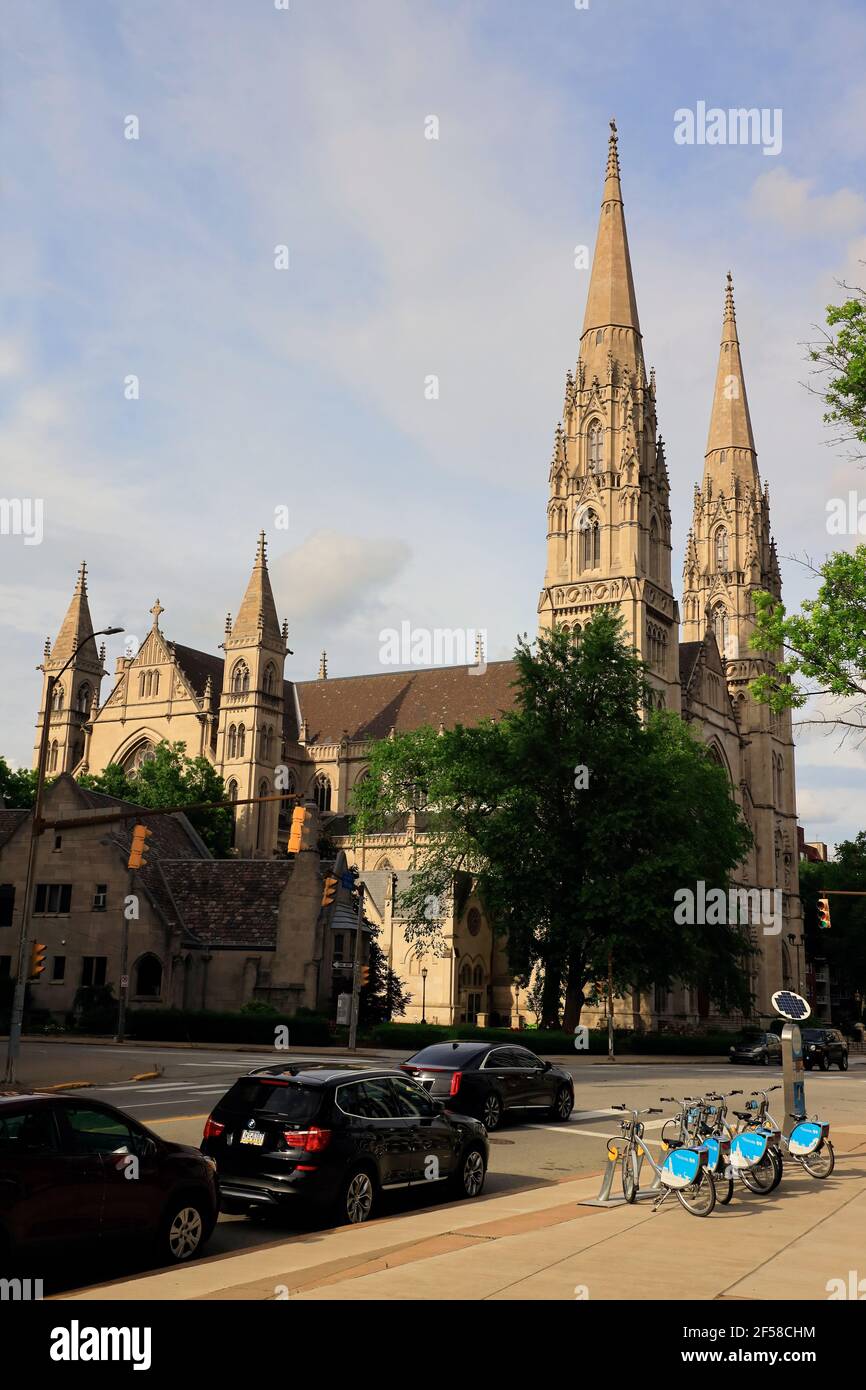 Saint Paul Cathedral in Oakland Nachbarschaft.Pittsburgh.Pennsylvania.USA Stockfoto