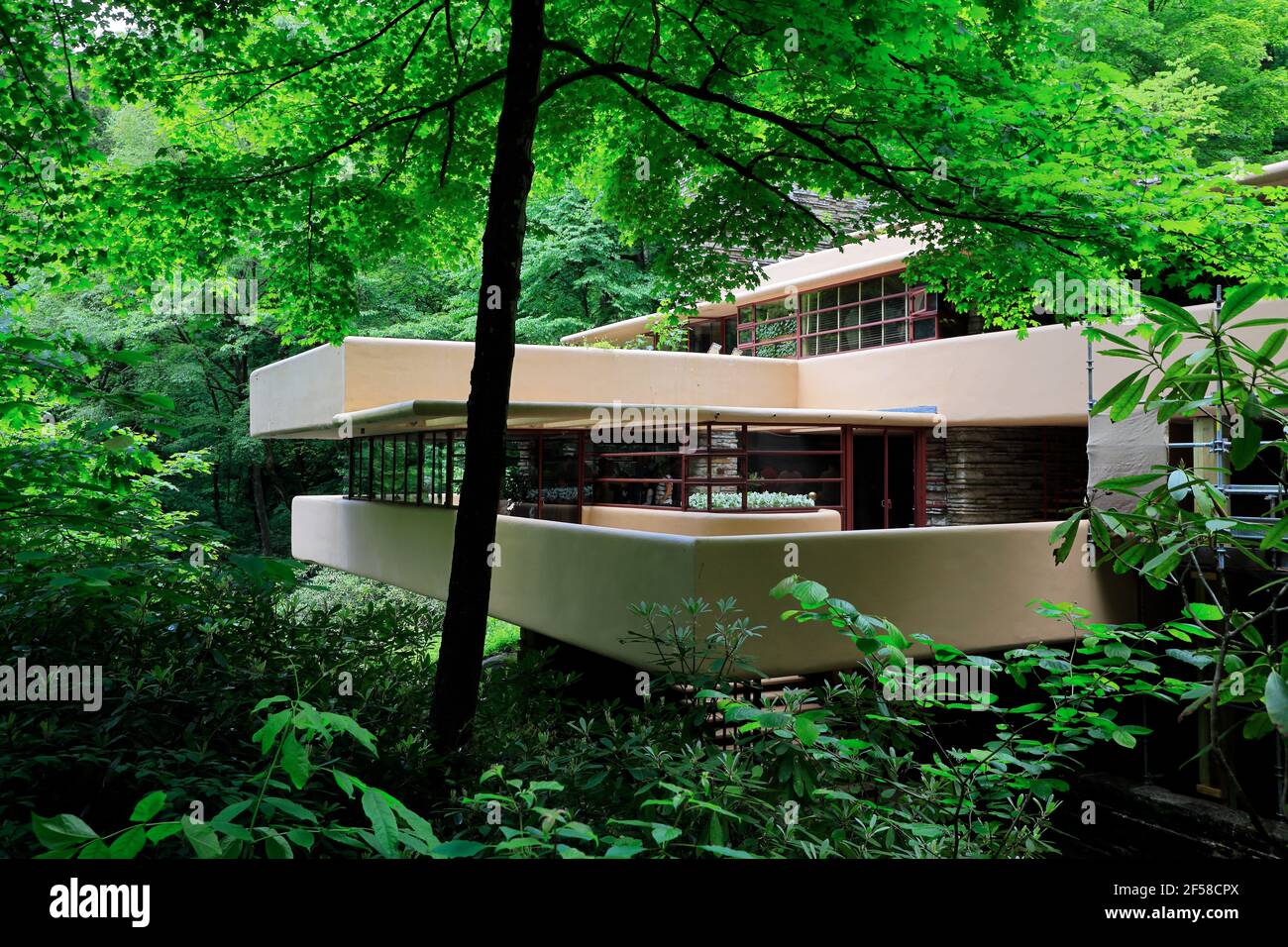 Fallingwater Haus entworfen von Frank Lloyd Wright.Mill Run.Pennsylvania.USA Stockfoto