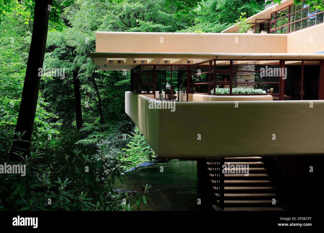 Fallingwater Haus entworfen von Frank Lloyd Wright.Mill Run.Pennsylvania.USA Stockfoto