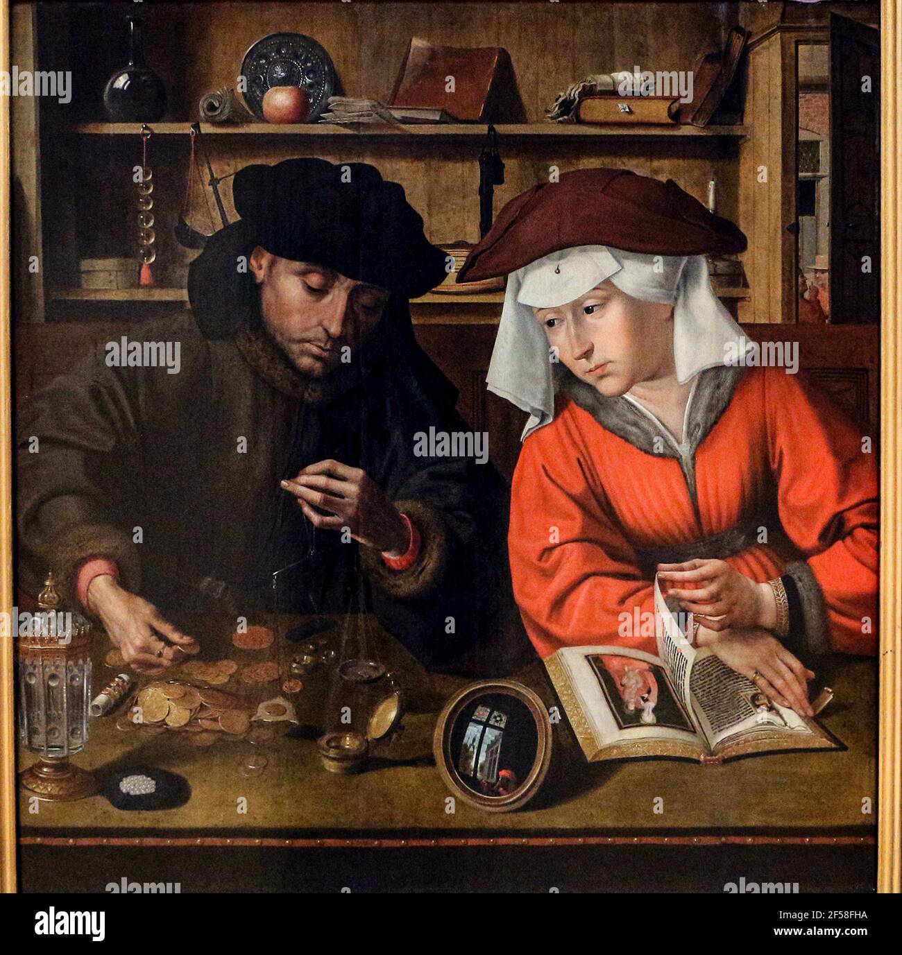 Quentin Messys - der Moneylender und seine Frau -1514 Stockfoto