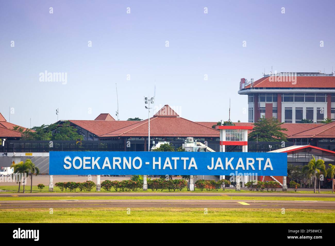 Jakarta, Indonesien – 27. Januar 2018: Flughafen Jakarta (CGK) in Indonesien. Stockfoto