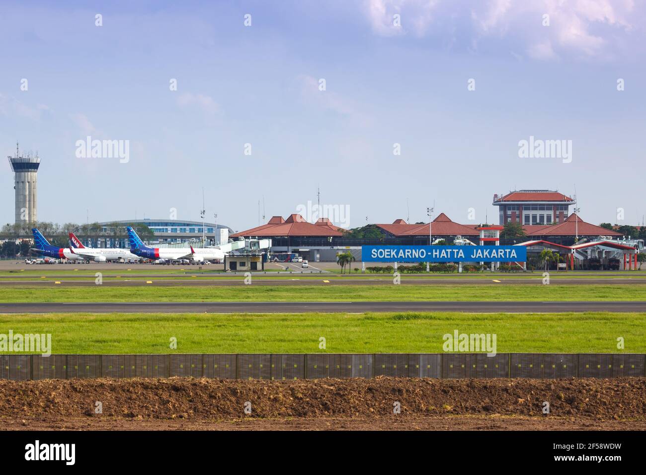 Jakarta, Indonesien – 27. Januar 2018: Flughafen Jakarta (CGK) in Indonesien. Stockfoto