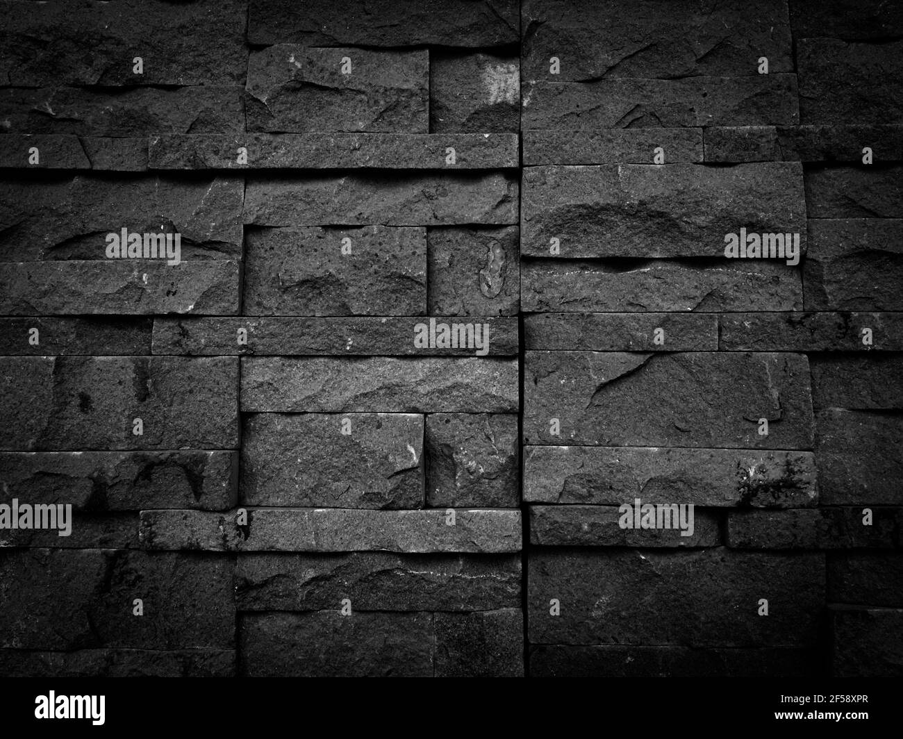 Dunkle Backstein Wand Textur Hintergrund. Vintage-Tapete Stockfoto