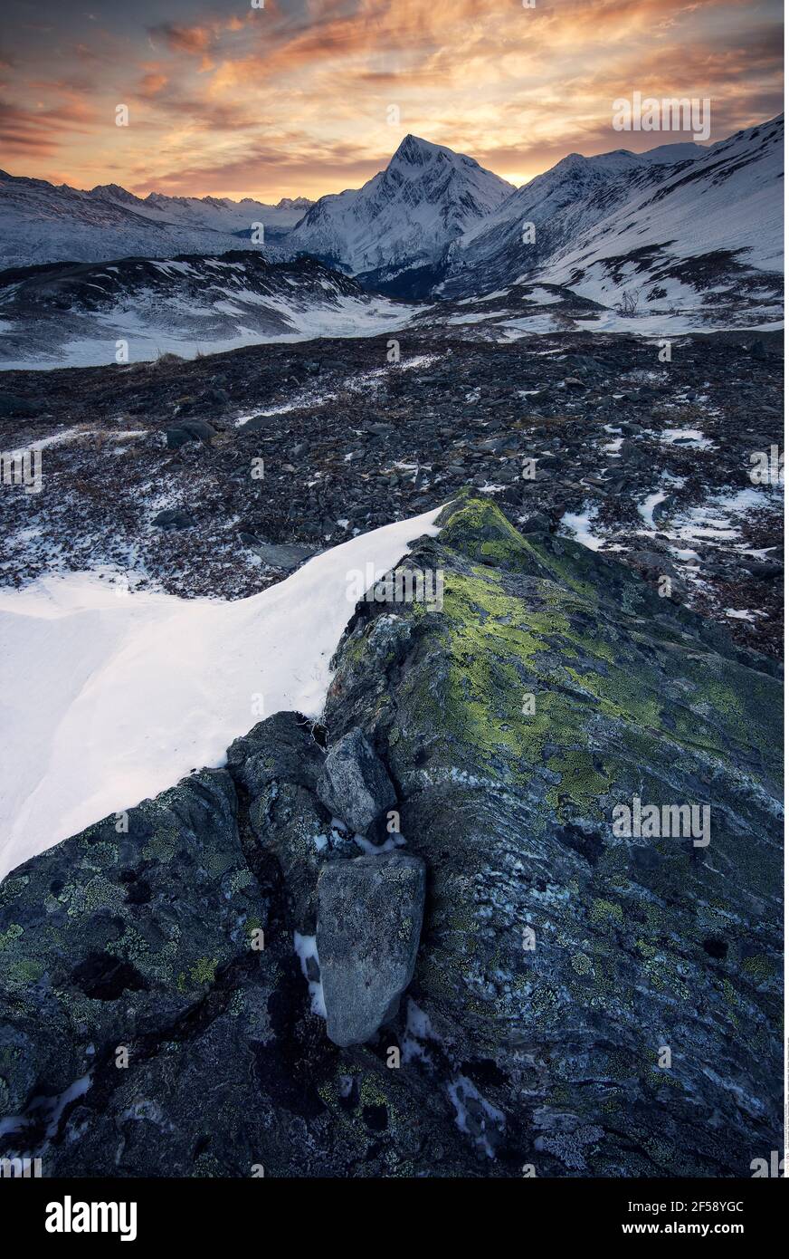 Geographie / Reisen, USA, Alaska, Thompson Pass, Winter, Additional-Rights-Clearance-Info-Not-Available Stockfoto