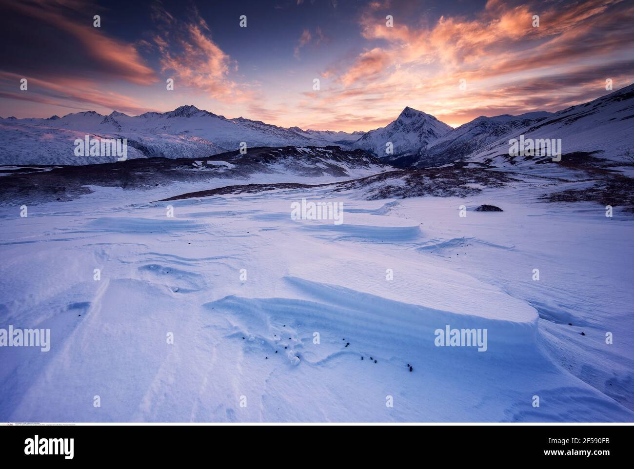 Geographie / Reisen, USA, Alaska, Thompson Pass, Winter, Additional-Rights-Clearance-Info-Not-Available Stockfoto