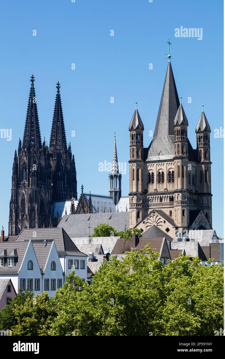 Geographie / Reisen, Deutschland, Nordrhein-Westfalen, Köln, Altstadt, kathedrale, Great St. Martin, e, zusätzliche-Rights-Clearance-Info-not-available Stockfoto