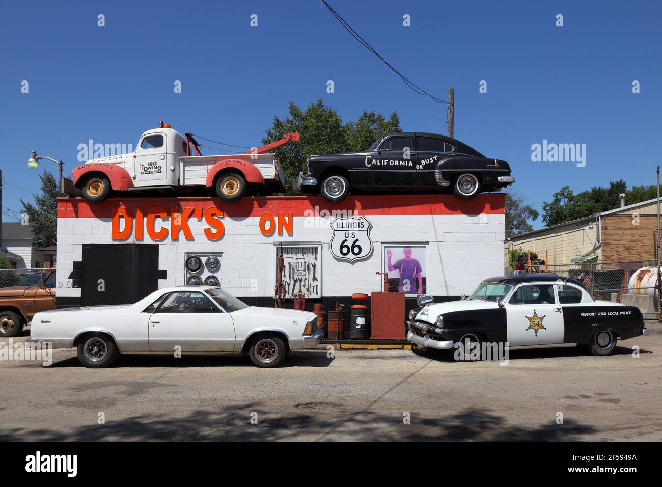 Geographie / Reisen, USA, Illinois, Joliet, Dick's Route 66 Towing, Broadwa, Additional-Rights-Clearance-Info-not-available Stockfoto