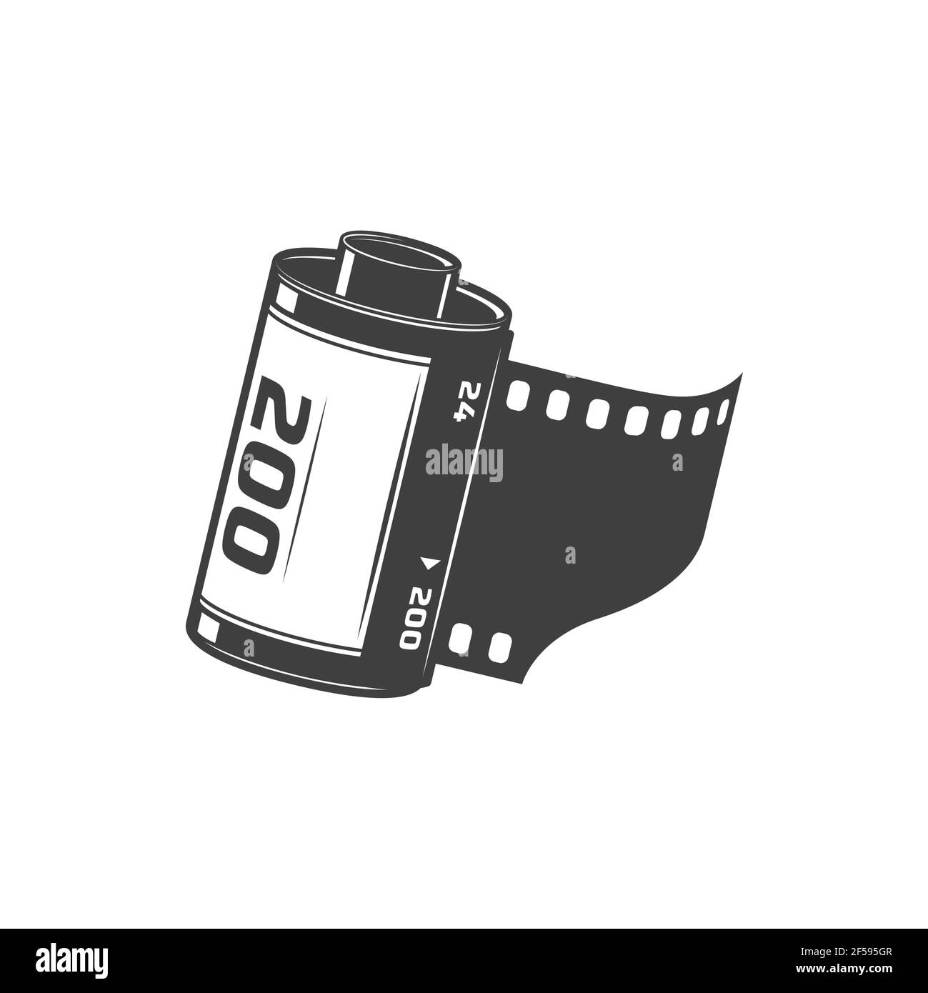 Symbol für isolierte Filmstreifen- oder Fotoband Stock Vektor