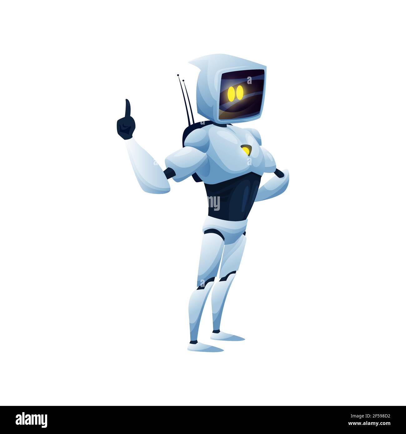 Cyborg künstliche Intelligenz, humanoider Roboter Stock Vektor